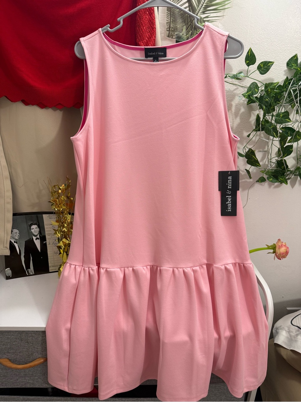 Isabel & Nina Pink Sleeveless Drop-Waist Tunic Dress